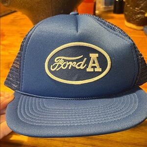 Vintage 80s Ford Blue Mesh Trucker hat